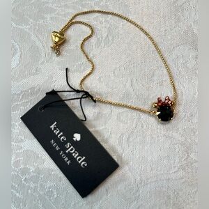 Disney x Kate Spade New York Gold Slider Bracelet Minnie Mouse with Crystals NWT